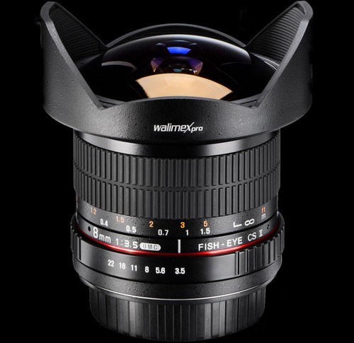 Fisheye objectif 8mm pour - 8mm, 3,5