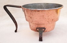 French Cookware Tin Lined Sauce Boat BBQ Fireplace Wrought Iron 1900