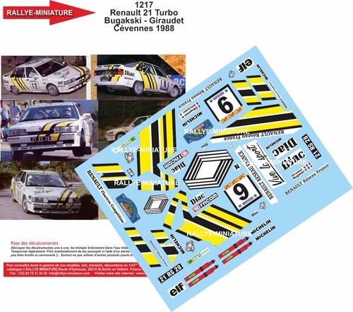Decals ref 1217 - 1/24, renault