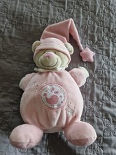 doudou peluche ours boule rose