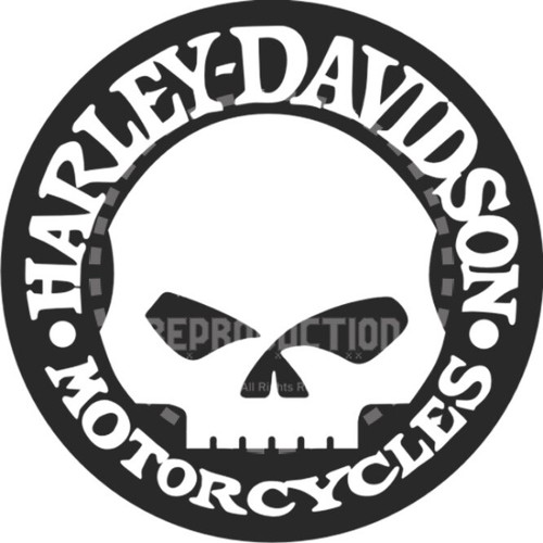 Harley davidson skull - harley, sticker