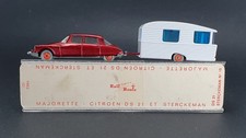 MAJORETTE 315 - CITROËN DS 21 1965 & CARAVANE STERCKEMAN - ANCIEN - NEUF / BOÎTE