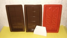 6 Lots de3 moules silicone pour tablette chocolat ( 10 et 8 cellules  ) Neuf