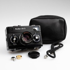 ⭐MINT⭐ Serviced & Film Tested Rollei 35 S Black Film Camera Sonnar 40mm 2.8 Lens