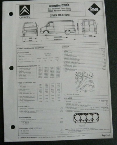 Fiche technique automobile