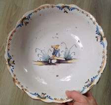 Beau Saladier Faience XVIII-XIXéme ? La rochelle Nevers Chinois