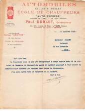Facture.AM20750.Lyon.1921.Paul Burlet.Cycles Griffon.Automobiles.Cycles Burlet