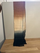 Écharpe Légère Foulard D’été Coton Tricolore Multicolore Camel Beige Bleu urbain