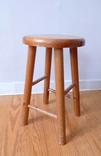 Tabouret sapin atelier - en,