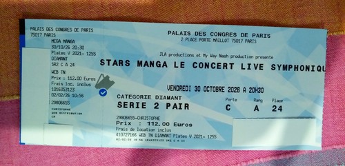 Billet concert stars manga - stars,