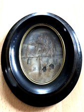 Reliquaire de deuil XIXème en cheveux mausolée