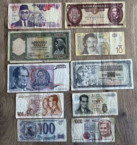 Lot billets du - de, 25