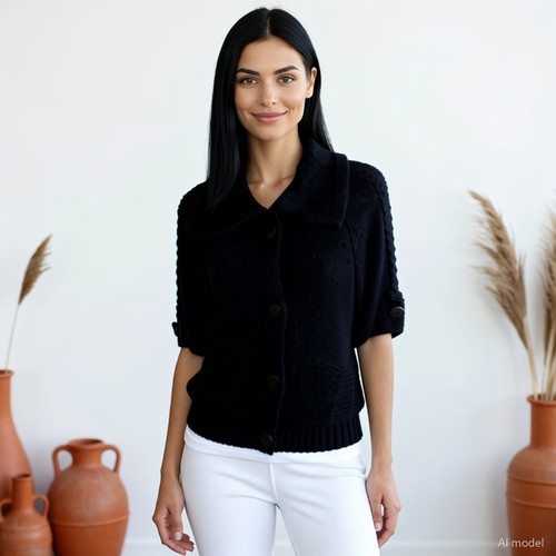 Vintage femme gilet noir - femme,