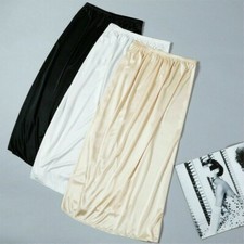 Femme Jupe Satin Faux Soie