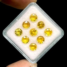 2 Pcs Saphir Jaune Naturel 5,5