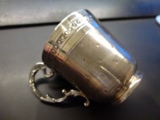 tasse Gallia XIXème,N° 4101,poincon coq,H 8cm,guilloché,P 109g