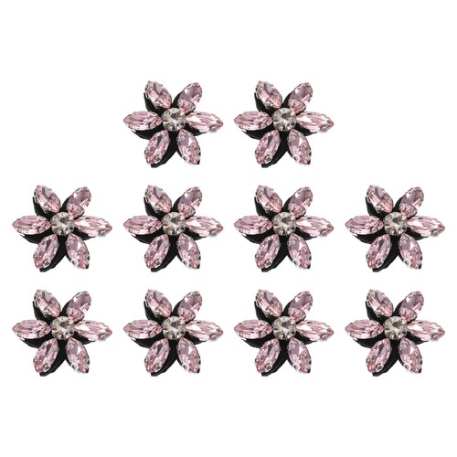 10pcs fleurs brodées main - brodées,