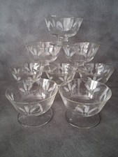 Vintage 8 ? coupes à champagne en cristal ? glace ou fruits  "anciennes"