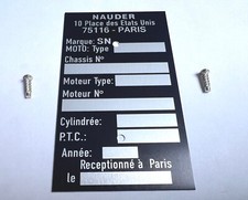 Plaque constructeur NAUDER