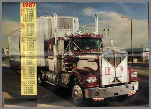 Poster camion calendrier 1987 - camion,