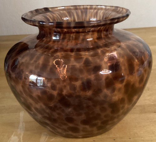 Vase boule verre floconné - verre,
