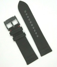 Fossil Original Rechange Bracelet en Cuir Tissu de Montre FS5235 Noir 24 MM