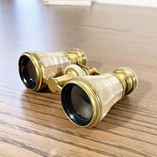 Jumelles de théâtre anciennes en nacre et laiton – Signées La Vision Paris 1910