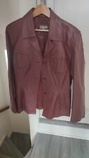 Veste cuir bordeaux T46 Neuve