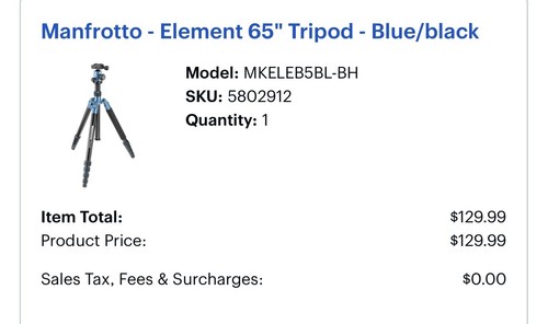 Manfrotto tripod