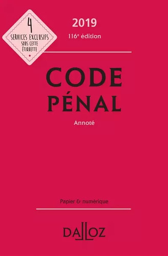Code pénal 2019 annoté - code, 2019,