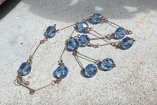 Collier ancien perles cristal