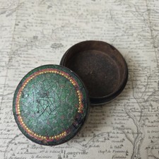 BOITE Bergamote XVIIIè Décor Vernis Martin Vert Louis XVI 
