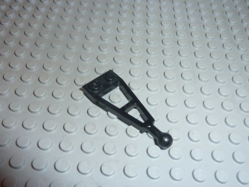 Lego black plate 1x2 with - black, long