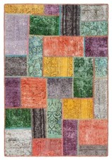 Tapis persan patchwork fait - tapis,