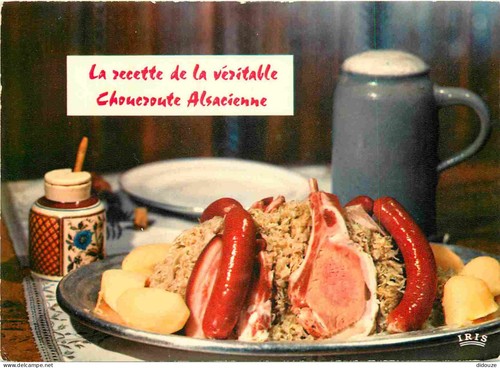 Carte postale recettes - recettes, de
