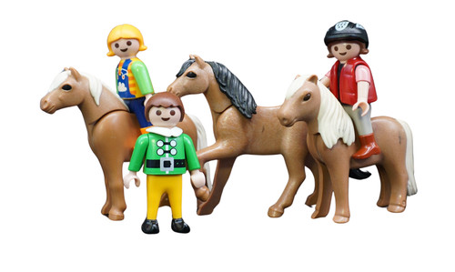 Playmobil enfants sur - , poneys
