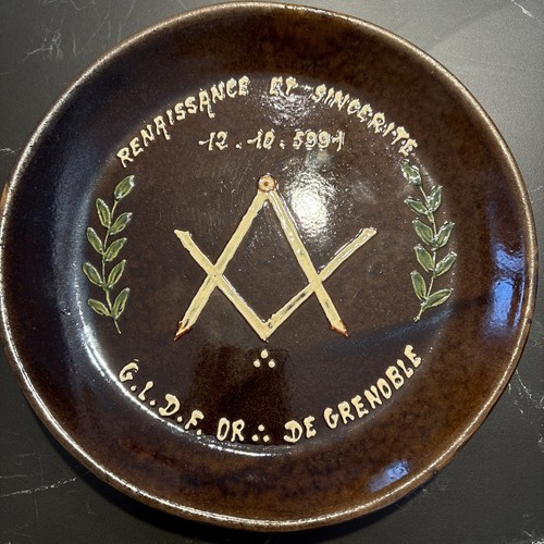 Assiette maçonnique - assiette,