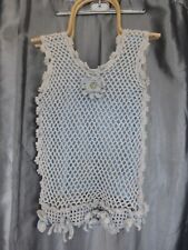 sac à main filet crochet bleu