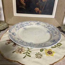 Compotier bas Lunéville réverbère KG motif bleu