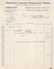 93 SEINE AUBERVILLIERS, fabricant, Presure Fabre 1929 presure, lait