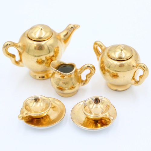 Set miniature doré vintage