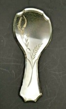 Miroir Face à main décor floral verre biseauté 