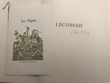 L'Ecossais ou La Fin des Héros. / 1955 / Jean Giono, avec envoi