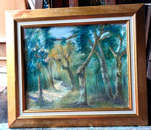 Très belle huile - très, paysage