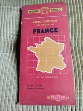 Carte Routière Tourisme Shell France Ancienne Foldex Très Bon État