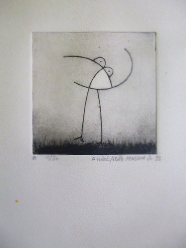 Gravure encre taille - à, l'encre