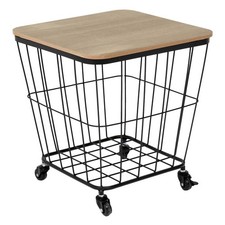 Table Coffre Grillage "Jordi" 43cm Noir