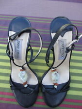 JIMMY CHOO ESCARPINS EN CUIR NOIRS AVEC PERLES POINTURE 38,5 COMME NEUFS