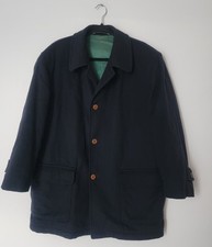 Parka 3/4/ Manteau  HIGH SKY Bleu foncé Laine Cachemire. T:  XL (voir mesures)