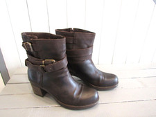 BOTTINES A TALONS CUIR MARRON P 39 ELIZABETH STUART